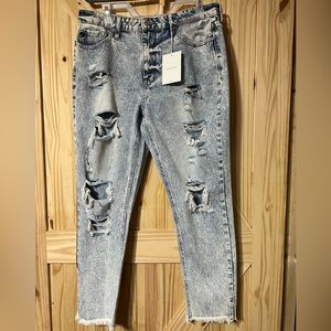 NWT Kancan High Rise Ankle Skinny Distressed Jeans Size 11/29